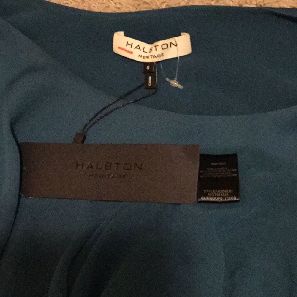 HALSTON HERITAGE draped side detail dress - Picture 8 of 8